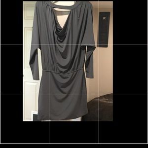 Grey one piece mini dress